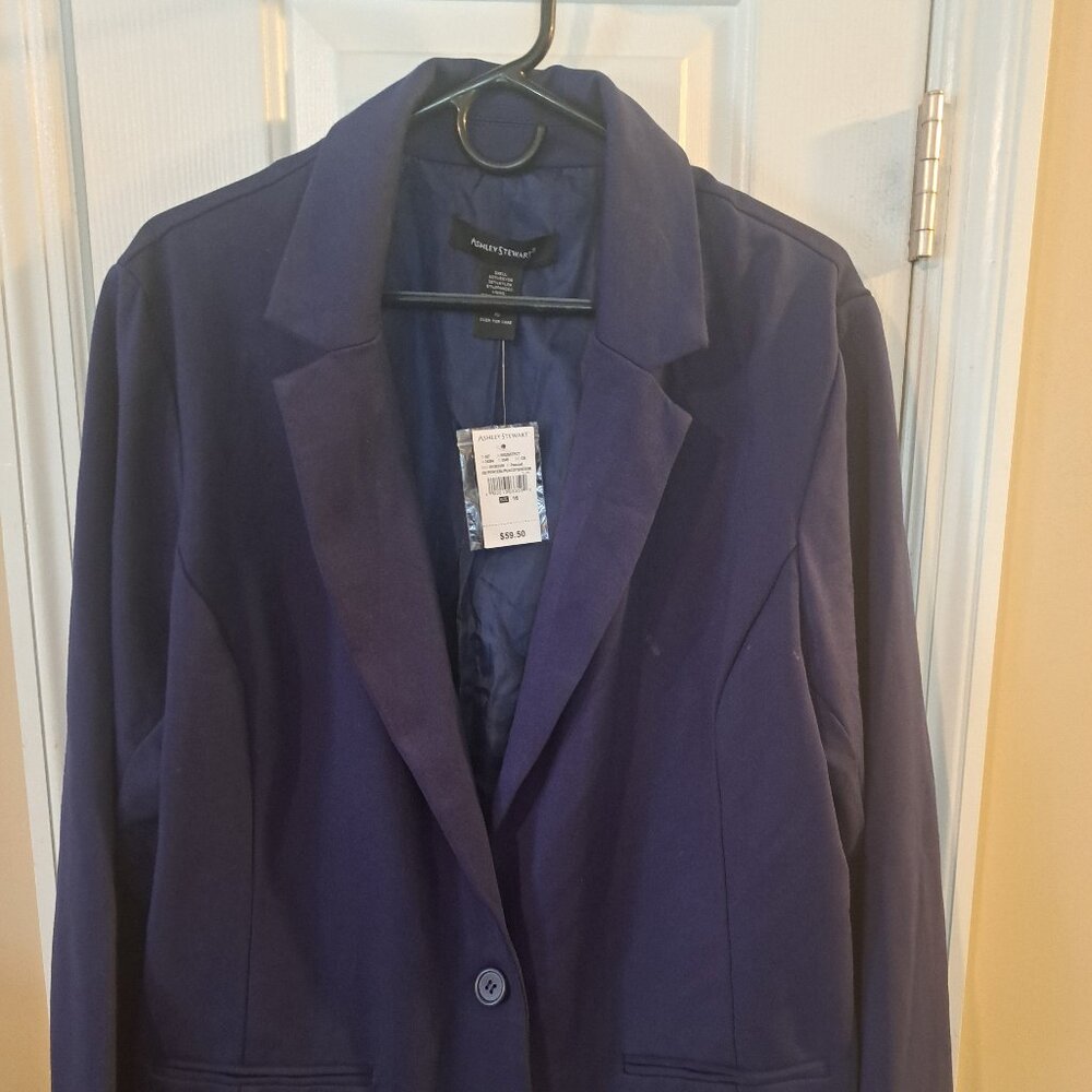 Ashley Stewart navy blazer